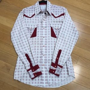 Vintage Panhandle Slim Western Trends Men’s Long Sleeve Snap Down Shirt